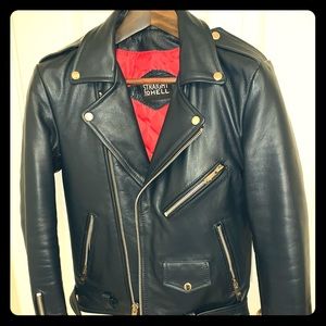 Straight To Hell - Navy - Defector Leather Jacket